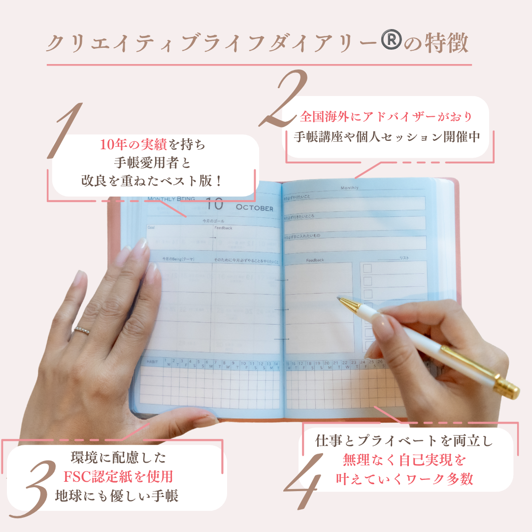 【2027年版】長谷川エレナ朋美プロデュース手帳 CREATIVE LIFE DIARY（クリエイティブライフダイアリー）